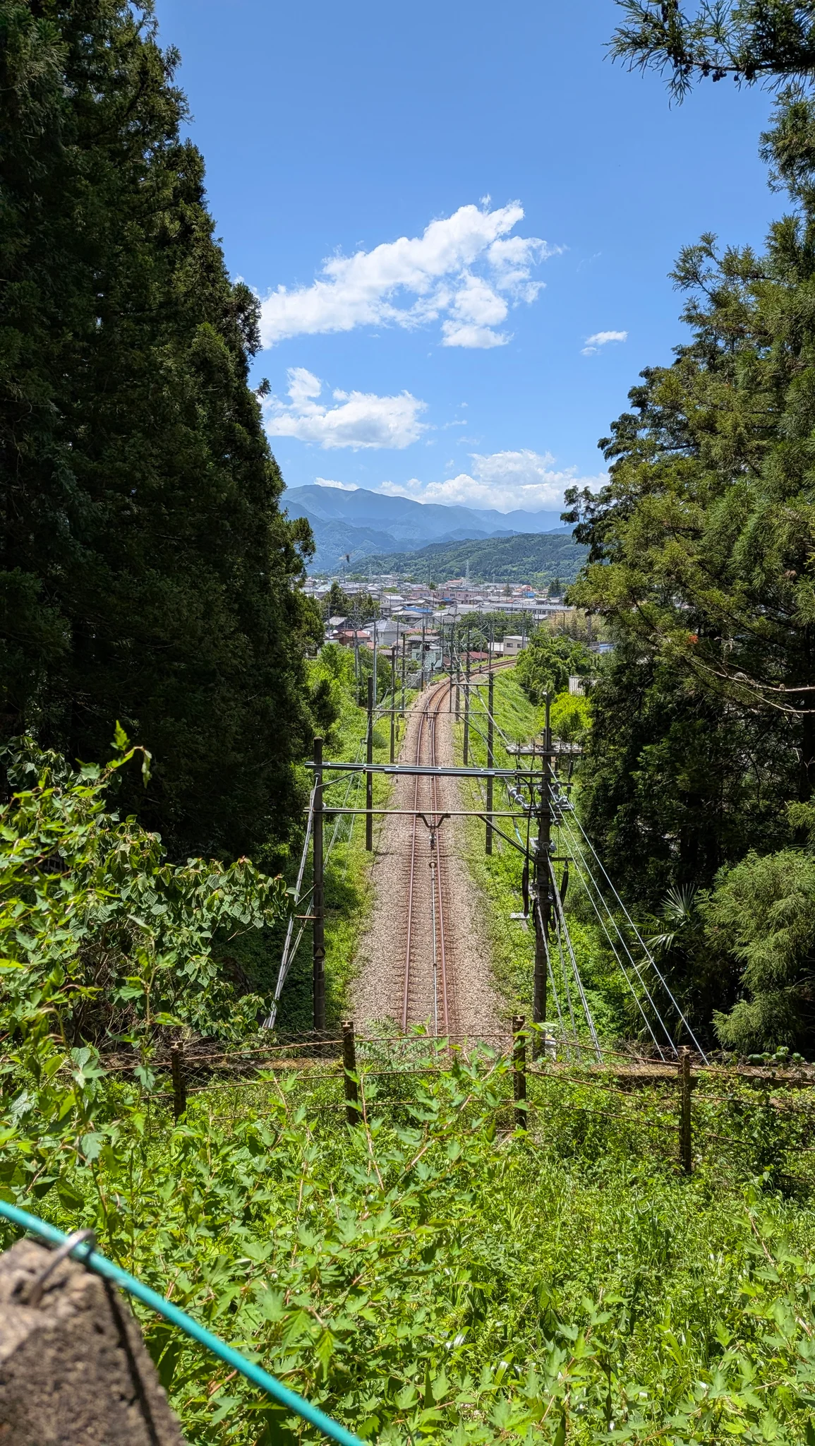 西武秩父線の線路を上から見ることができた
