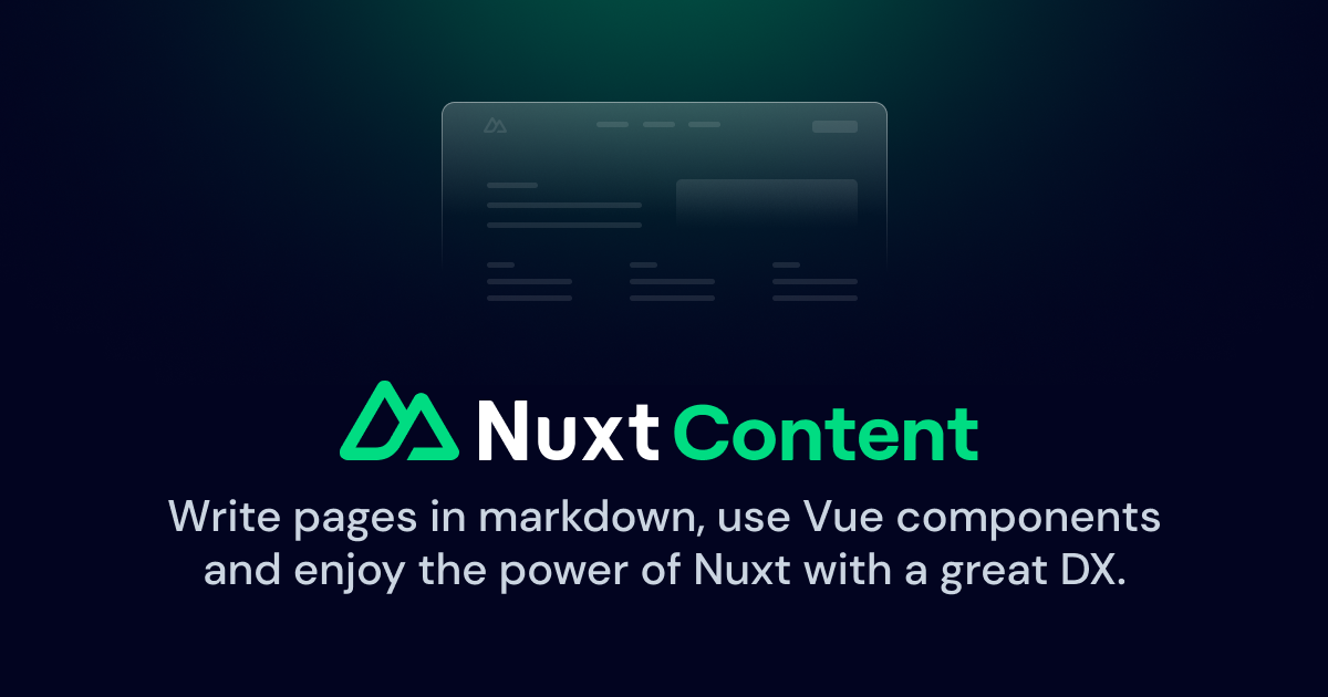 Nuxt Contentでブログもどきを作ってみた