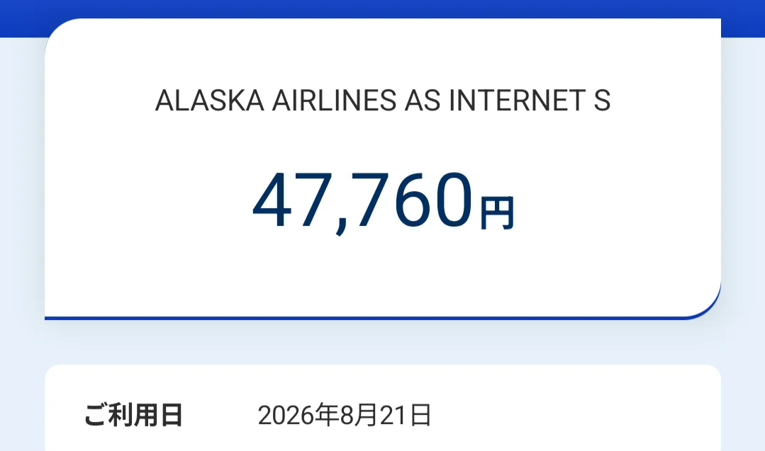 手数料とか込みでこれ しかもJAL機